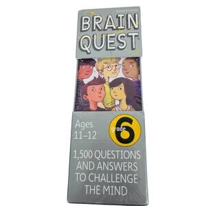 5 for $25| Brain Quest Revised 4th Edition Ages 11-12 Grade 6 Sealed new
